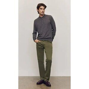 Warp + Weft Olive Green Slim Fit Stretch Jeans Size 34X30 Mens Denim Pants